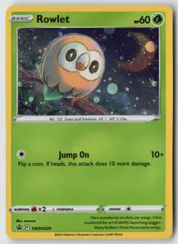 Rowlet - (Cosmos Holo) SWSH220 - Miscellaneous Cards & Products Holo - PTCG - Image 1