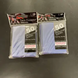 Lot of 2x 50 ULTRA PRO GLOSS Purple STANDARD SIZE DECK PROTECTOR Card Sleeve MTG - Image 1