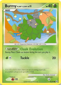 BURMY 56/99 - NON-Holo COMMON - Platinum Arceus - 2009 POKEMON CARD - NM/M - Image 1