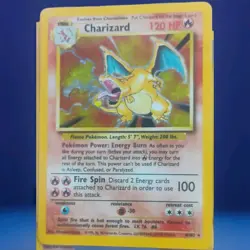 Charizard Base Set Holo Rare 4/102 Pokemon TCG Card 120 HP Wizards of the Coast - Image 1