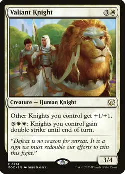 Valiant Knight - MOC - Rare - MTG Magic Pack fresh - Image 1