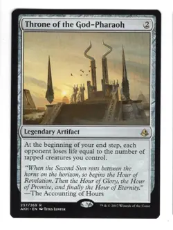 MTG Throne of the God-Pharaoh Amonkhet 237/269 Rare Near Mint Unplayed Artifact - Image 1