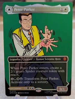 Peter Parker 232 Amazing Spider-Man Borderless Foil Marvel’s Spider-Man SPM MTG - Image 1