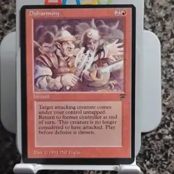 Magic: The Gathering Legends Disharmony Instant Red 1994 Phil Foglio English - Image 1