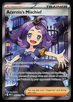 Acerola's Mischief 165/132 Ultra Rare Mega Evolution Pokemon Card - Image 1