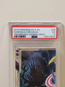 2010 Pokemon HG&SS Darkrai & Cresselia Triumphant-Legend-Holo-EX PSA 5-#99 - Image 3