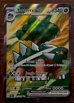 TORTERRA EX Full Art Ultra Rare 185/162 2024 Pokemon Temporal Forces Mint - Image 1