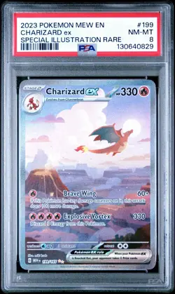 Pokemon TCG Charizard EX 199/165 151 Special Illustration Rare PSA 8 - Image 5