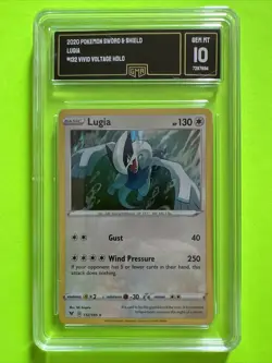 Pokemon Lugia – GMA 10 Gem Mint 132/185 Vivid Voltage Holo - Image 1