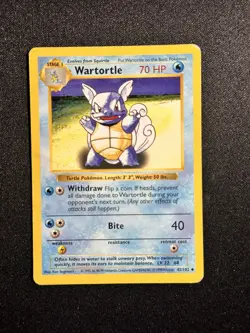 Base Set Wartortle 42/102 - Pokemon ; Moderately Played - Image 1