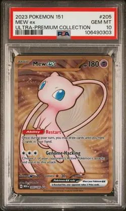 Pokemon 2023 151 Ultra Premium Collection MEW Ex Metal #205 PSA 10 - Image 1
