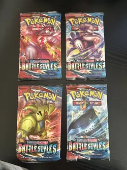 Pokemon Sword And Shield Battle Styles Booster Pack New Sealed - Lot Of 4 - Image 1