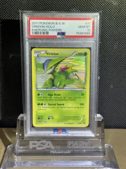 2011 POKEMON B & W EMERGING POWERS VIRIZION HOLO 17/98 PSA 10 🔥LOW POP 16🔥 - Image 1