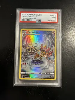 Pokemon Magmortar GG03/GG70 Full Art Holo Ultra Rare Crown Zenith PSA 9 2023 - Image 1