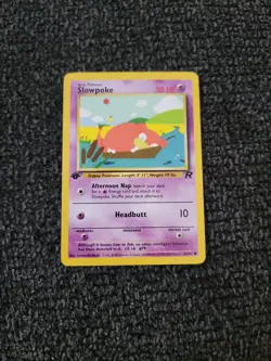 Pokemon Team Rocket 1st Edition Regular Finish Slowpoke 67/82 NM-MT OC1022 - Image 1
