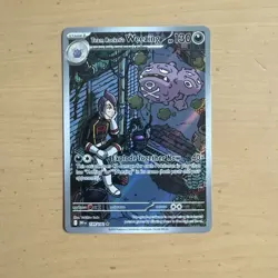 Team Rocket’s Weezing 199/182 Illustration Rare Pokemon TCG Destined Rivals - Image 1