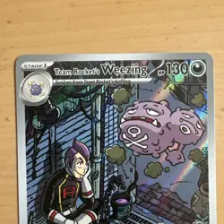 Team Rocket’s Weezing 199/182 Illustration Rare Pokemon TCG Destined Rivals - Image 2