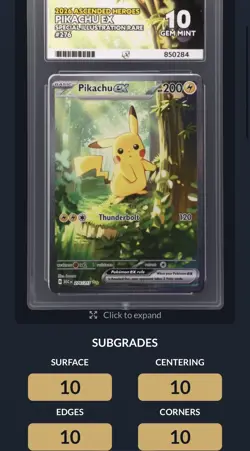 Pikachu EX 276/217 Ascended Heroes ACE 10 GEM MINT SIR Pokemon TCG - Image 2