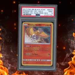 Pokemon Sun & Moon SHINING HO-OH Holo Black Star Promo PSA 9 #SM70 - Image 1