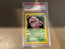 2000 POKEMON TEAM ROCKET #14 DARK WEEZING-HOLO PSA 9 MINT - Image 1