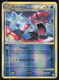 Pokemon TCG HeartGold SoulSilver #123/123 Gyarados (Red) MP (Corner Crease) - Image 1