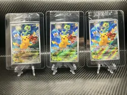 Set Of 3 Pokemon TCG Pikachu 027 Promo Holo Black Star Paldea Evolved Sealed - Image 1