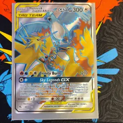 Pokemon Moltres & Zapdos & Articuno GX 66/68 Hidden Fates Full Art Holo Rare - Image 1