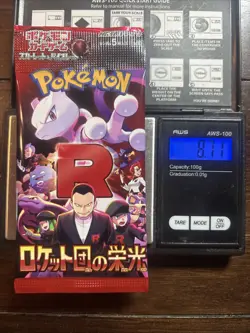 Heavy 8.71g Pokemon Sealed Glory Of Team Rocket Japanese Booster Pack - Image 1