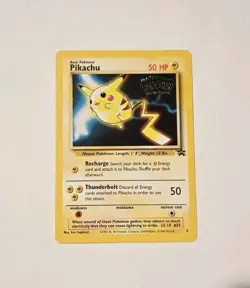 Pokemon Pikachu #4 WoTC Black Star Movie Promo MP - Image 1