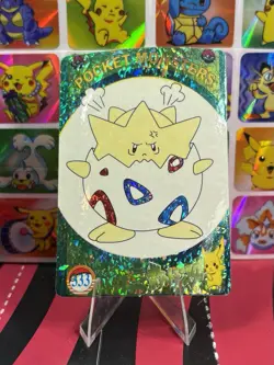Pokemon Vintage Vending Machine Holo prism Nintendo 1998 Bandai Rare sticker - Image 1