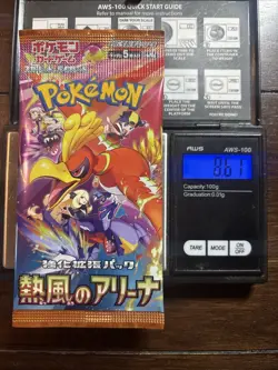 Heavy 8.61g Pokemon Sealed Heat Wave Arena Japanese Booster Pack - Image 1