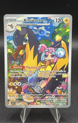 Iono's Kilowattrel 163/159 Pokemon TCG S&V: Journey Together - Holo-NM/M - Image 1