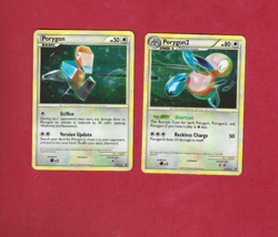 PORYGON & PORYGON2 #HGSS 22 & 23--BLACK STAR PROMO HOLO POKEMON CARDS - Image 1