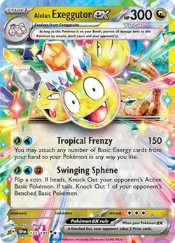 Exeggutor EX 133/191 Double Rare Card - Surging Sparks Set - Pack Fresh - Image 1