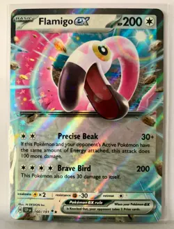 Flamigo EX 160/191 Double Rare Card - Surging Sparks Set - Pack Fresh - Image 1