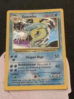 Gyarados Pokemon Card TCG Holo Rare Base Set 006/102 Unlimited Edition NM - Image 1