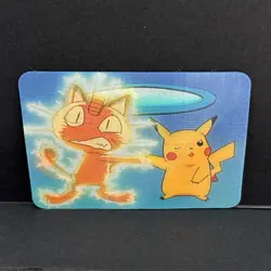 1998 Pikachu & Meowth Pioneer Viz Video DVD Pokemon Promo Card #0032D Read - Image 1