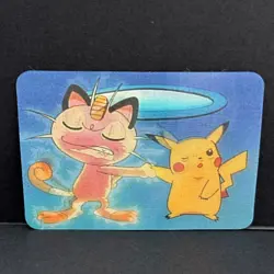 1998 Pikachu & Meowth Pioneer Viz Video DVD Pokemon Promo Card #0032D Read - Image 2