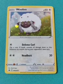 SWSH011 Wooloo Holo Sword & Shield Black Star Promo Pokemon TGC Card SWSH - Image 1