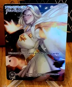 Pokemon SALE!!!!! Starlight The Boys Waifu Doujin ACG DIY Trainer Art Card Holo - Image 1
