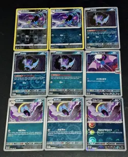 Zubat & Golbat Pokemon TCG Mixed 9 Card Lot Pokeball, Reverse Holo Etc - Image 1