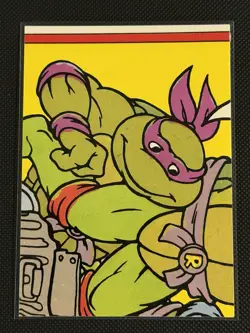 Leonardo # 4 TMNT Teenage Mutant Ninja Turtles Sticker Card Mirage/Surge 1989 - Image 2