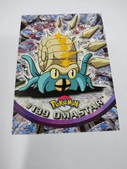 MINT Omastar #139 -Pokemon Topps Card TV Animation Series 3 Non HolO Blue Logo - Image 1