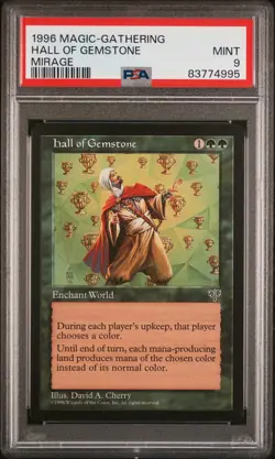 Hall of Gemstone - Mirage - MTG - Mint - PSA 9. POP 12. More MTG in Store - Image 1