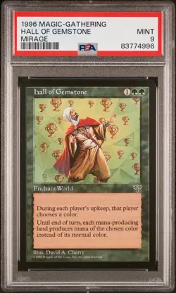 Hall of Gemstone - Mirage - MTG - Mint - PSA 9. POP 12. More MTG in Store - Image 1