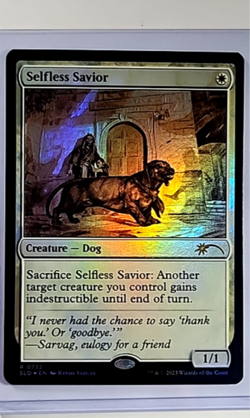 2023 MTG Magic The Gathering SLD Secret Lair Sketch Foil #732 Selfless Savior - Image 1