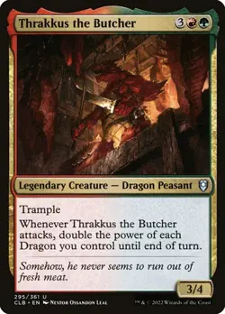NM Thrakkus the Butcher, MTG, Baldur's Gate, Magic the Gathering, 295 - Image 1