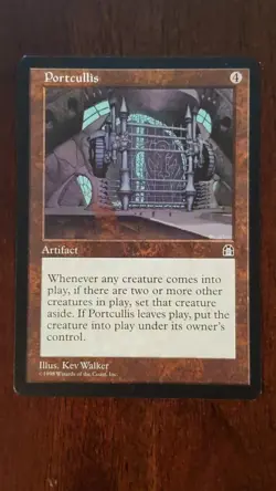 Portcullis Stronghold EX/LP #139 MTG Magic the Gathering Artifact Rare - Image 3