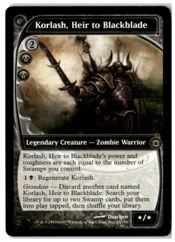 MTG Korlash, Heir to Blackblade - Future Sight Moderately Played English - Image 1