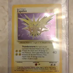 Pokemon Zapdos Base Set 15/62 1999 Wizards En - Image 1